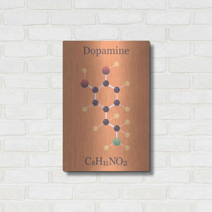 Luxe Metal Art 'Peace Or Dopamine Molecule I' by Epic Portfolio, Metal Wall Art,16x24