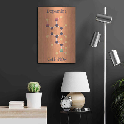 Luxe Metal Art 'Peace Or Dopamine Molecule I' by Epic Portfolio, Metal Wall Art,16x24