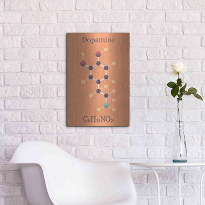 Luxe Metal Art 'Peace Or Dopamine Molecule I' by Epic Portfolio, Metal Wall Art,16x24
