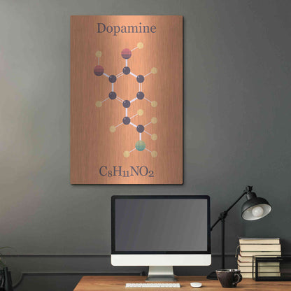 Luxe Metal Art 'Peace Or Dopamine Molecule I' by Epic Portfolio, Metal Wall Art,24x36