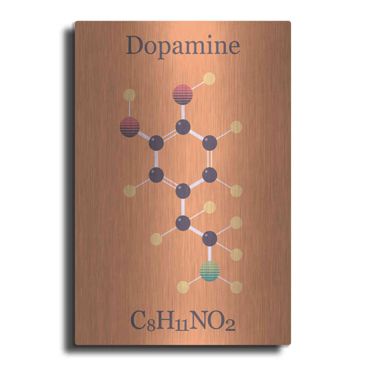 Luxe Metal Art 'Peace Or Dopamine Molecule I' by Epic Portfolio, Metal Wall Art