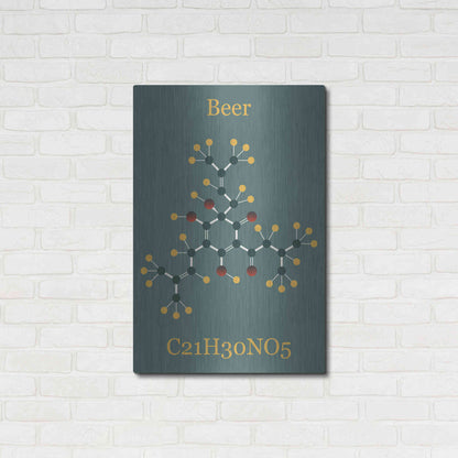 Luxe Metal Art 'Beer Molecule II' by Epic Portfolio, Metal Wall Art,24x36