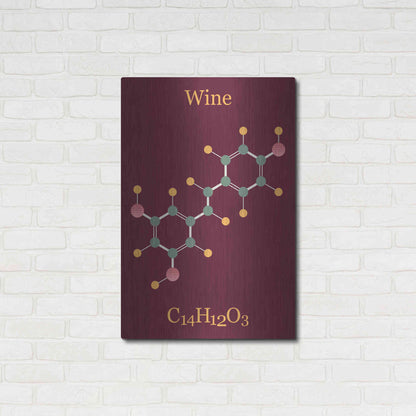 Luxe Metal Art 'Wine Molecule' by Epic Portfolio, Metal Wall Art,24x36