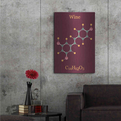 Luxe Metal Art 'Wine Molecule' by Epic Portfolio, Metal Wall Art,24x36