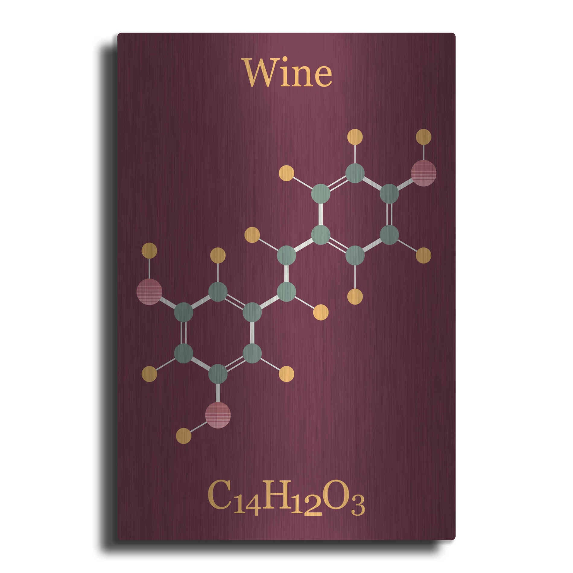 Luxe Metal Art 'Wine Molecule' by Epic Portfolio, Metal Wall Art