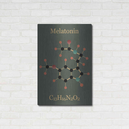 Luxe Metal Art 'Melatonin Molecule III' by Epic Portfolio, Metal Wall Art,24x36