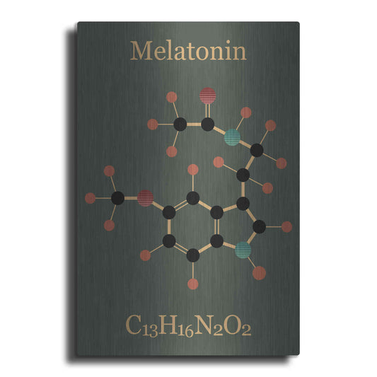 Luxe Metal Art 'Melatonin Molecule III' by Epic Portfolio, Metal Wall Art