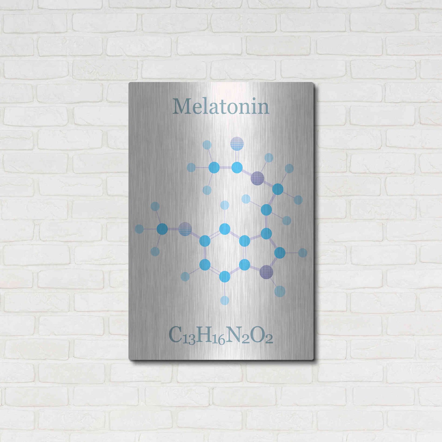 Luxe Metal Art 'Melatonin Molecule II' by Epic Portfolio, Metal Wall Art,24x36