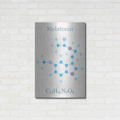 Luxe Metal Art 'Melatonin Molecule II' by Epic Portfolio, Metal Wall Art,24x36