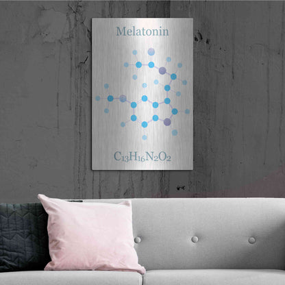 Luxe Metal Art 'Melatonin Molecule II' by Epic Portfolio, Metal Wall Art,24x36