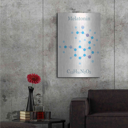 Luxe Metal Art 'Melatonin Molecule II' by Epic Portfolio, Metal Wall Art,24x36
