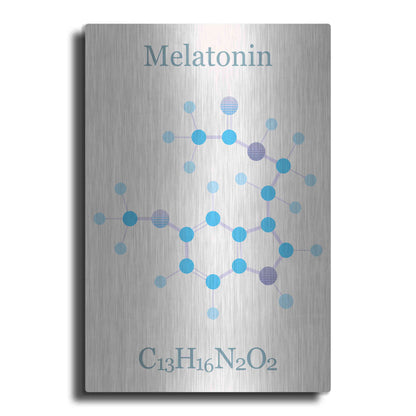 Luxe Metal Art 'Melatonin Molecule II' by Epic Portfolio, Metal Wall Art