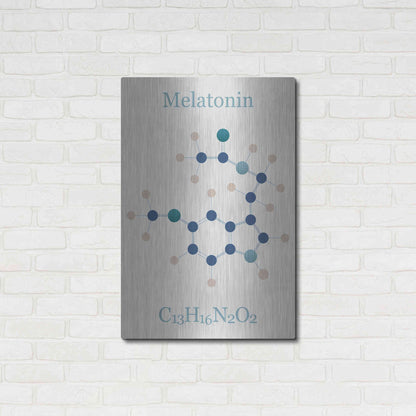 Luxe Metal Art 'Melatonin Molecule I' by Epic Portfolio, Metal Wall Art,24x36