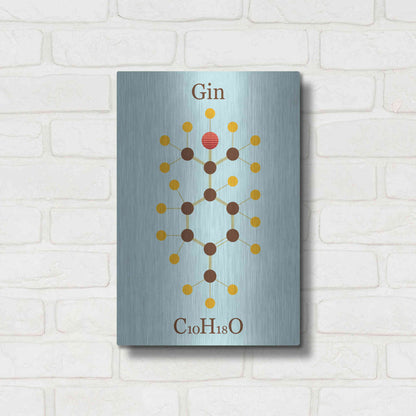 Luxe Metal Art 'Gin Molecule' by Epic Portfolio, Metal Wall Art,12x16