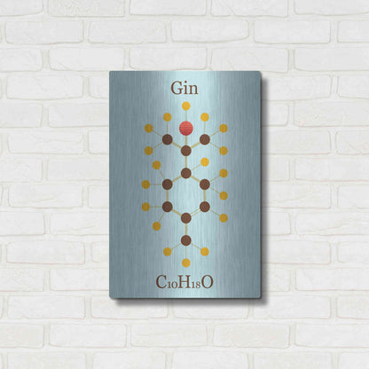 Luxe Metal Art 'Gin Molecule' by Epic Portfolio, Metal Wall Art,16x24