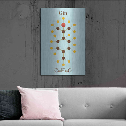 Luxe Metal Art 'Gin Molecule' by Epic Portfolio, Metal Wall Art,24x36