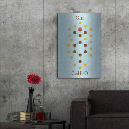 Luxe Metal Art 'Gin Molecule' by Epic Portfolio, Metal Wall Art,24x36
