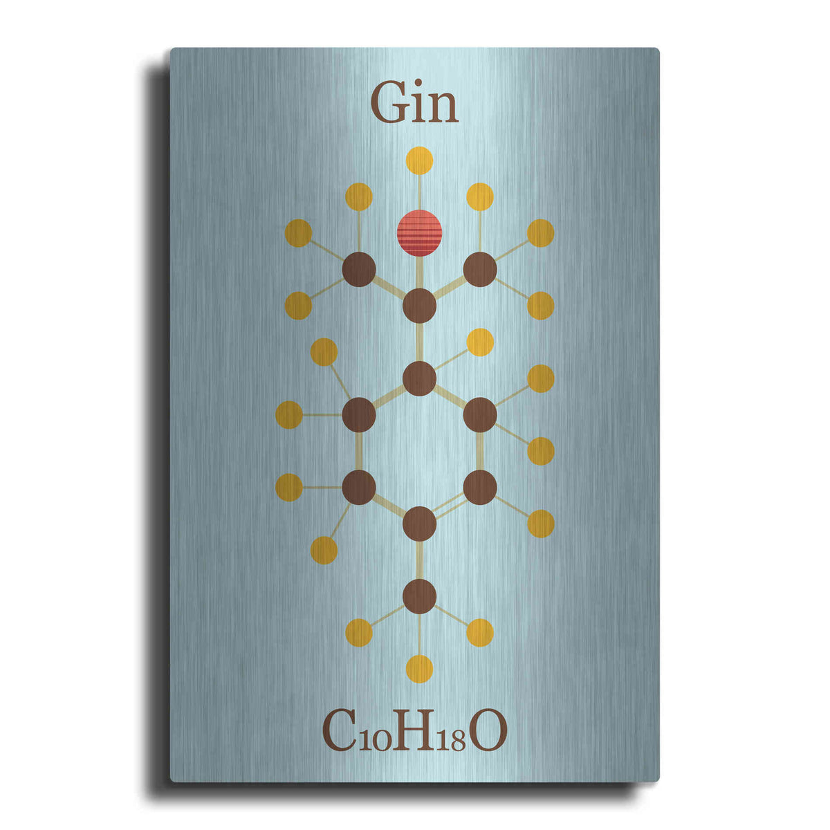 Luxe Metal Art 'Gin Molecule' by Epic Portfolio, Metal Wall Art