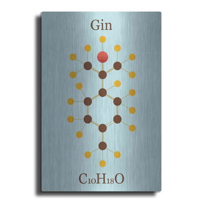 Luxe Metal Art 'Gin Molecule' by Epic Portfolio, Metal Wall Art