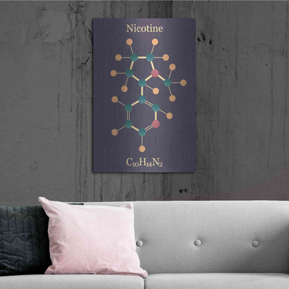 Luxe Metal Art 'Nicotine Molecule' by Epic Portfolio, Metal Wall Art,24x36