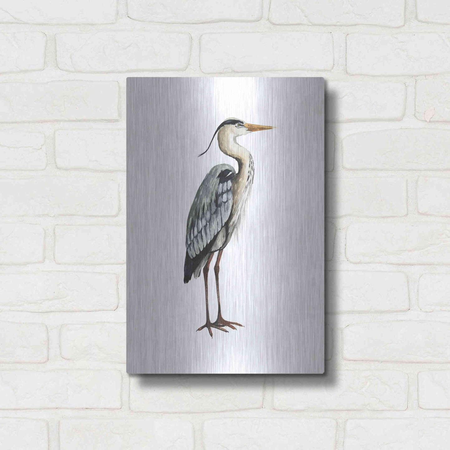 Luxe Metal Art 'Sea Bird V' by Grace Popp, Metal Wall Art,12x16