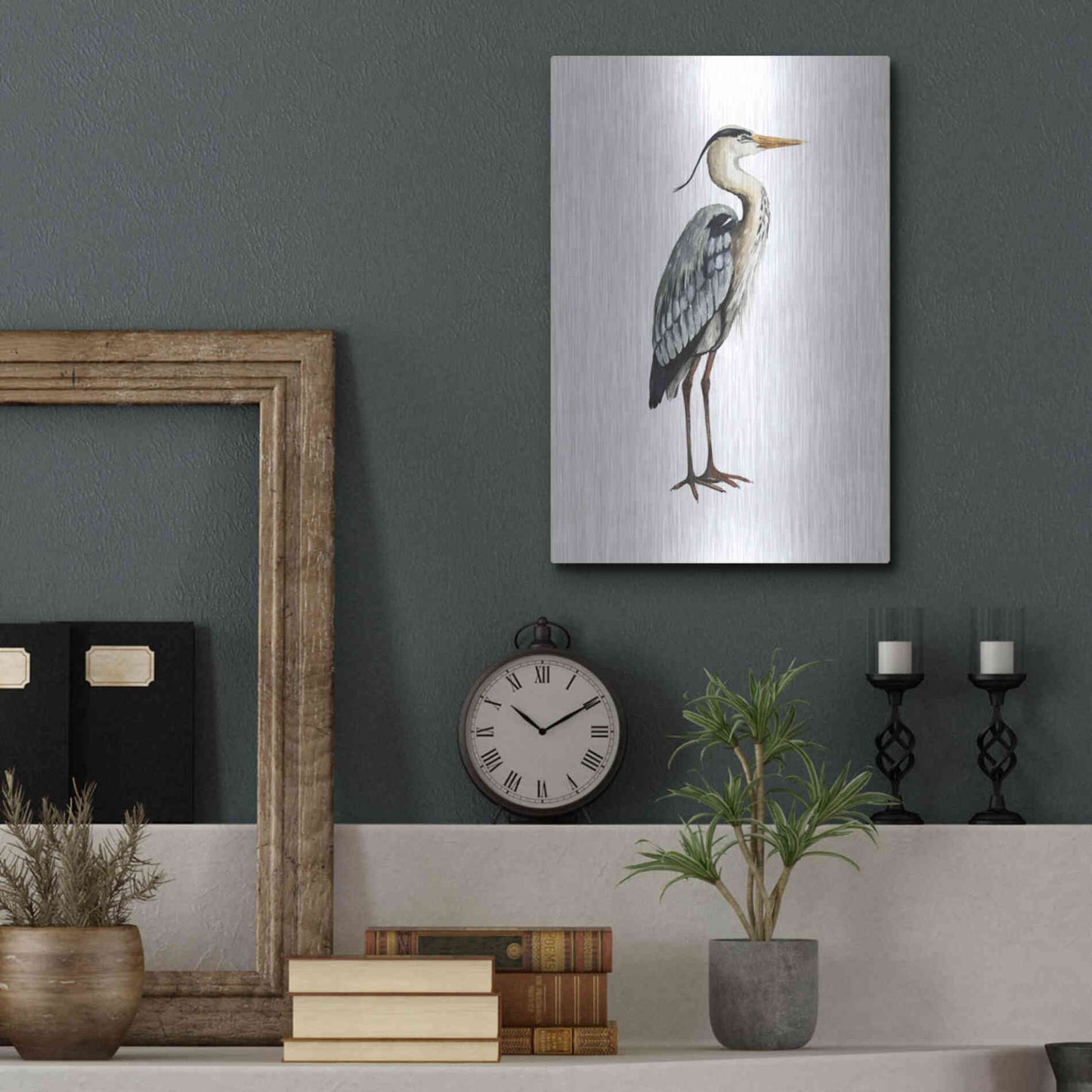 Luxe Metal Art 'Sea Bird V' by Grace Popp, Metal Wall Art,12x16