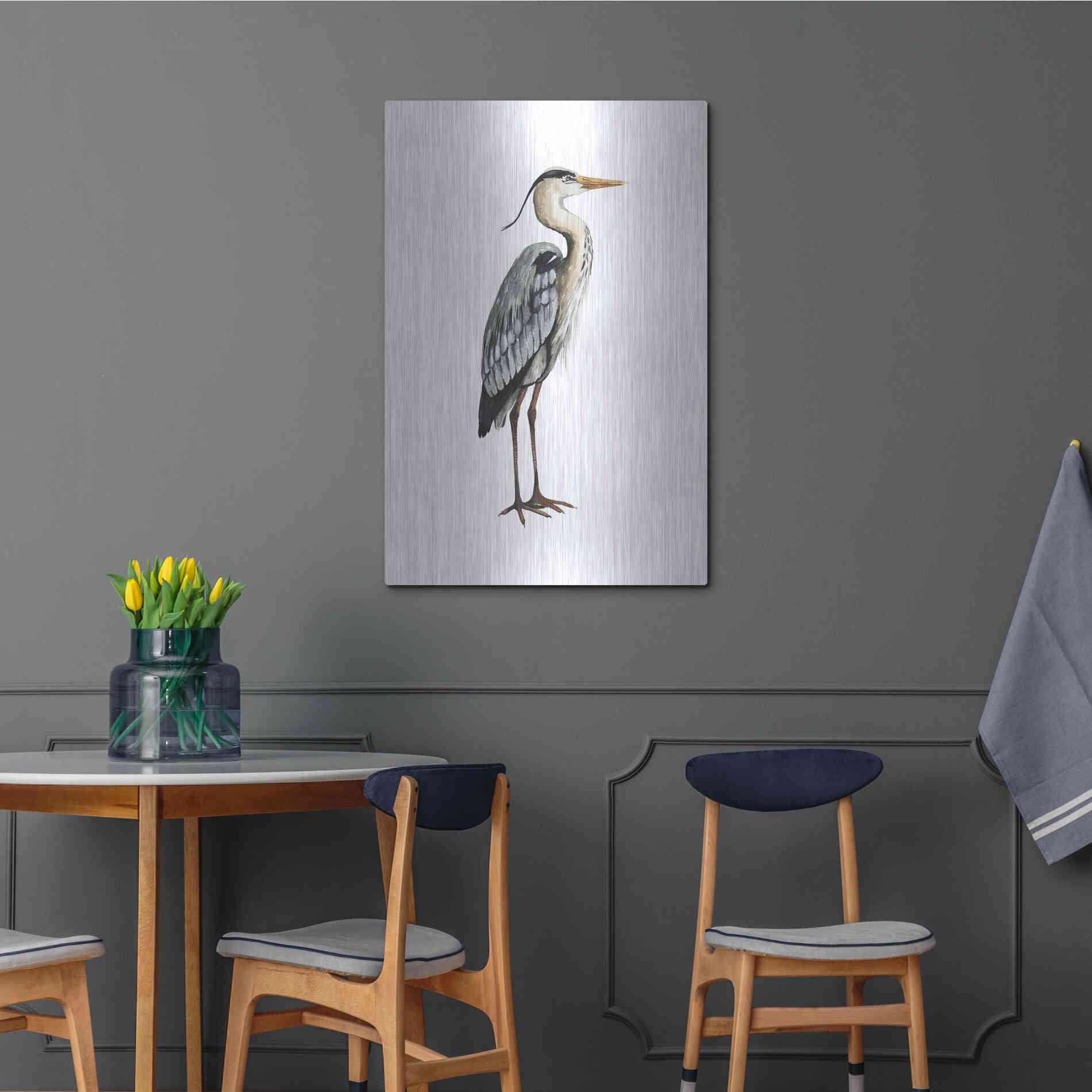 Luxe Metal Art 'Sea Bird V' by Grace Popp, Metal Wall Art,24x36