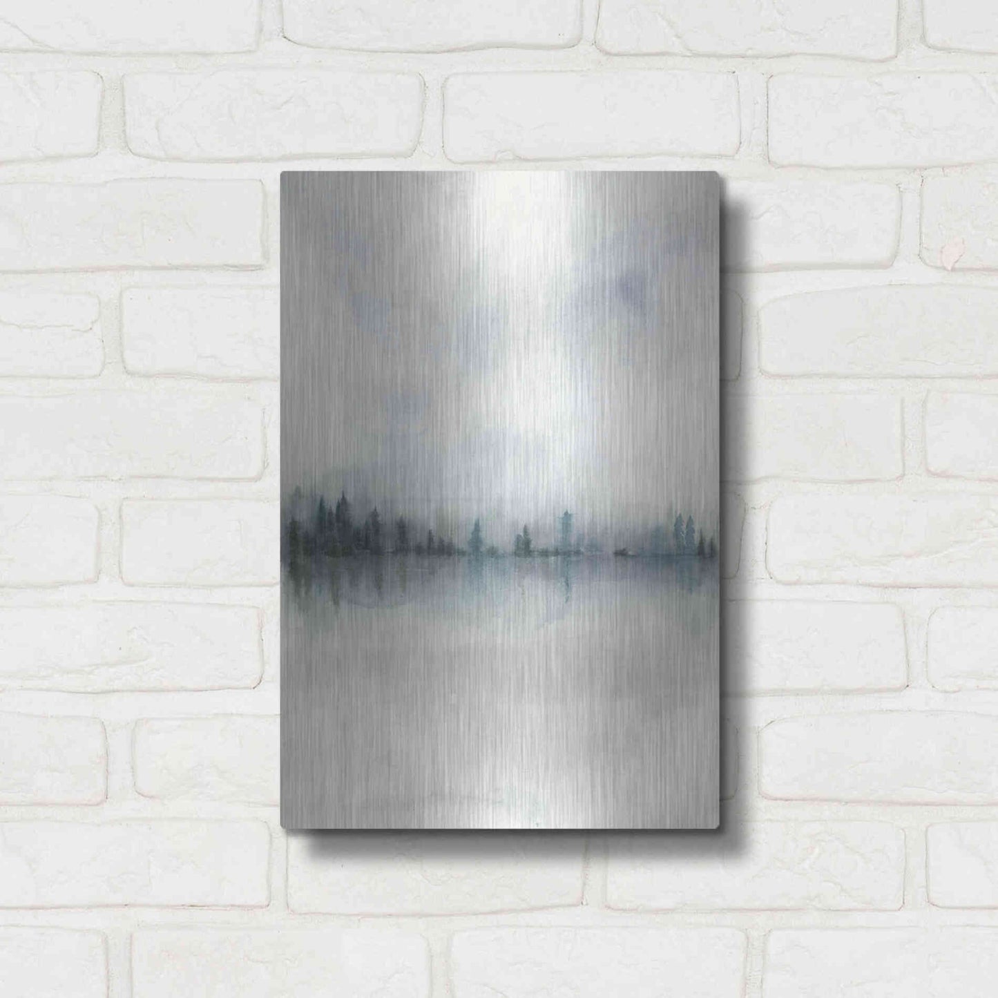 Luxe Metal Art 'Horizon Whisper II' by Grace Popp, Metal Wall Art,12x16