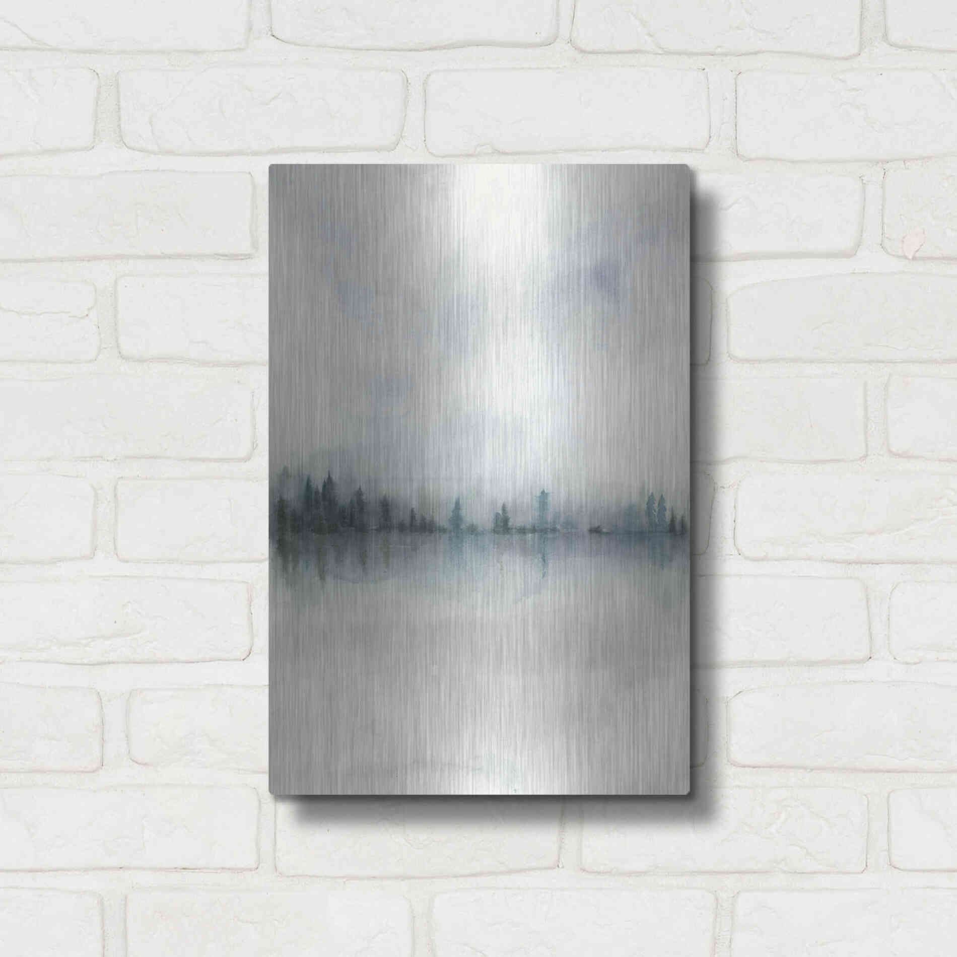 Luxe Metal Art 'Horizon Whisper II' by Grace Popp, Metal Wall Art,12x16
