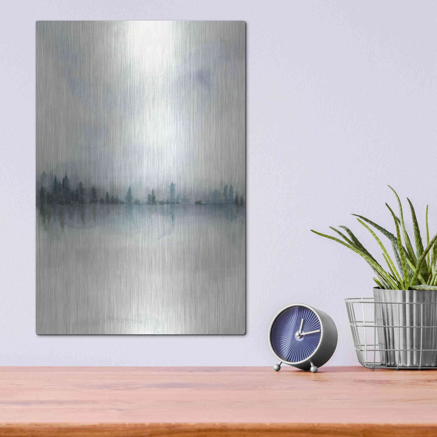 Luxe Metal Art 'Horizon Whisper II' by Grace Popp, Metal Wall Art,12x16