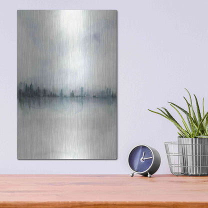 Luxe Metal Art 'Horizon Whisper II' by Grace Popp, Metal Wall Art,12x16
