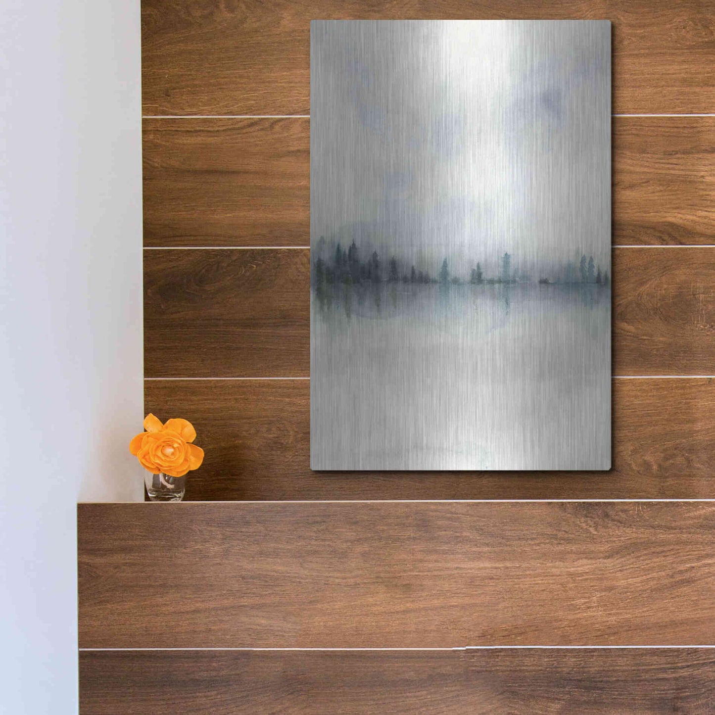 Luxe Metal Art 'Horizon Whisper II' by Grace Popp, Metal Wall Art,12x16