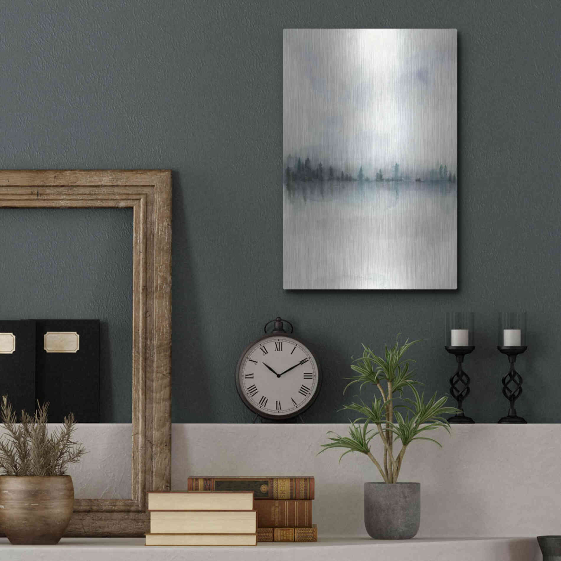 Luxe Metal Art 'Horizon Whisper II' by Grace Popp, Metal Wall Art,12x16