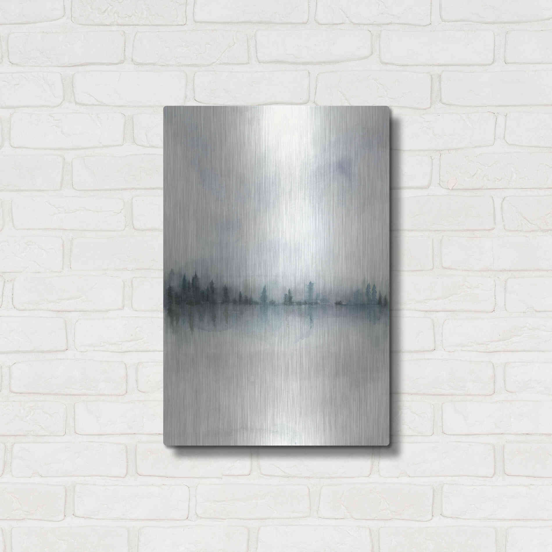 Luxe Metal Art 'Horizon Whisper II' by Grace Popp, Metal Wall Art,16x24