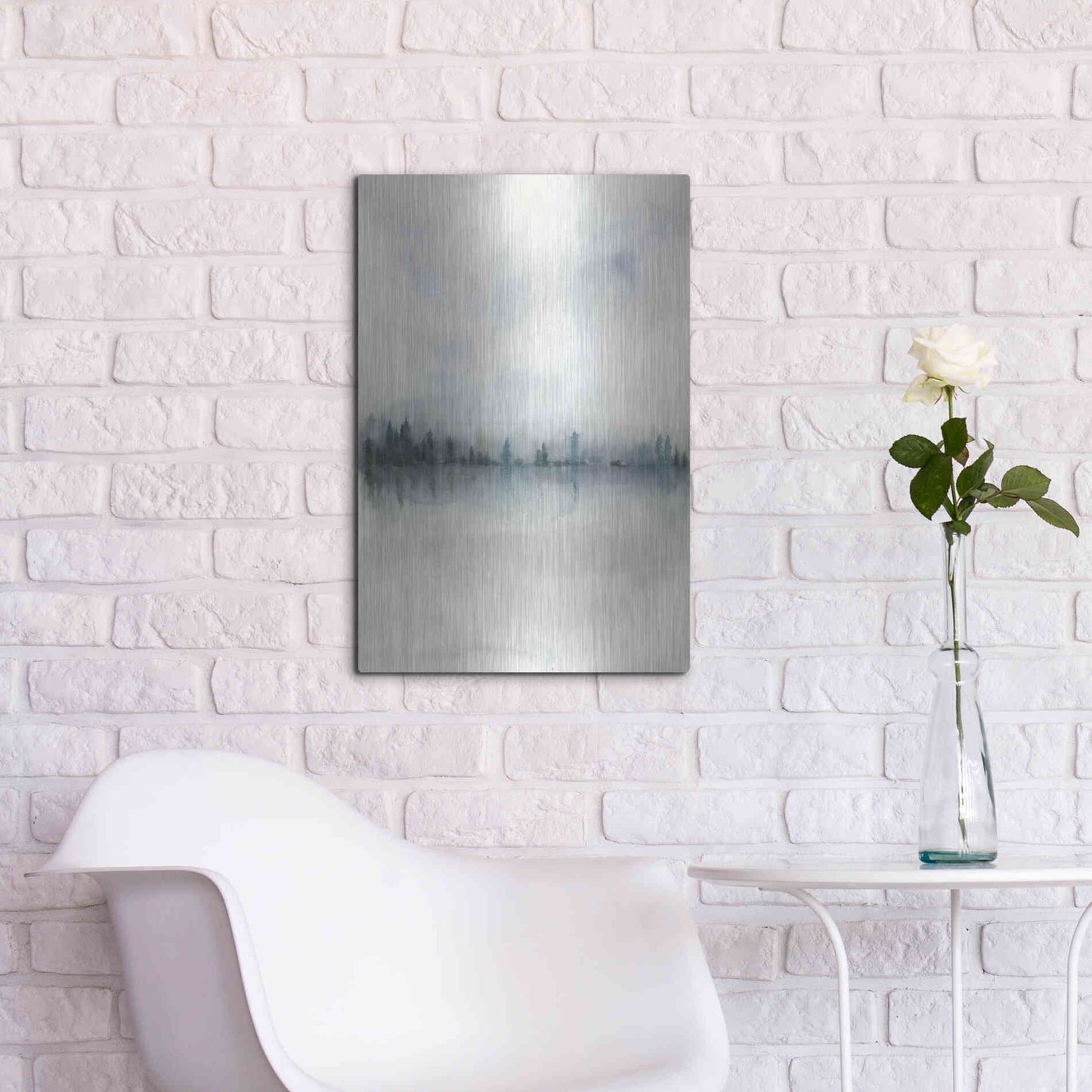 Luxe Metal Art 'Horizon Whisper II' by Grace Popp, Metal Wall Art,16x24