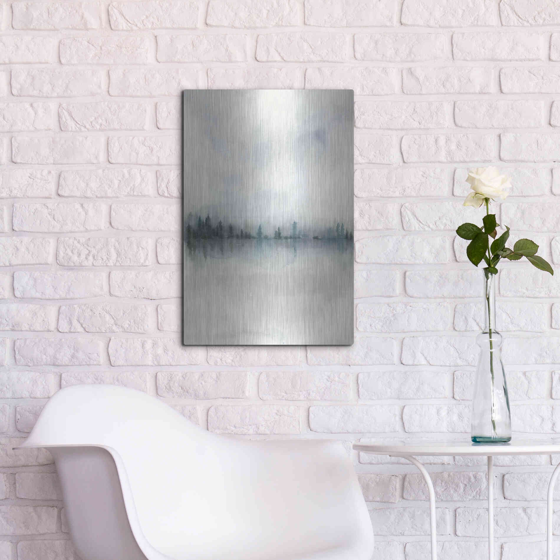 Luxe Metal Art 'Horizon Whisper II' by Grace Popp, Metal Wall Art,16x24
