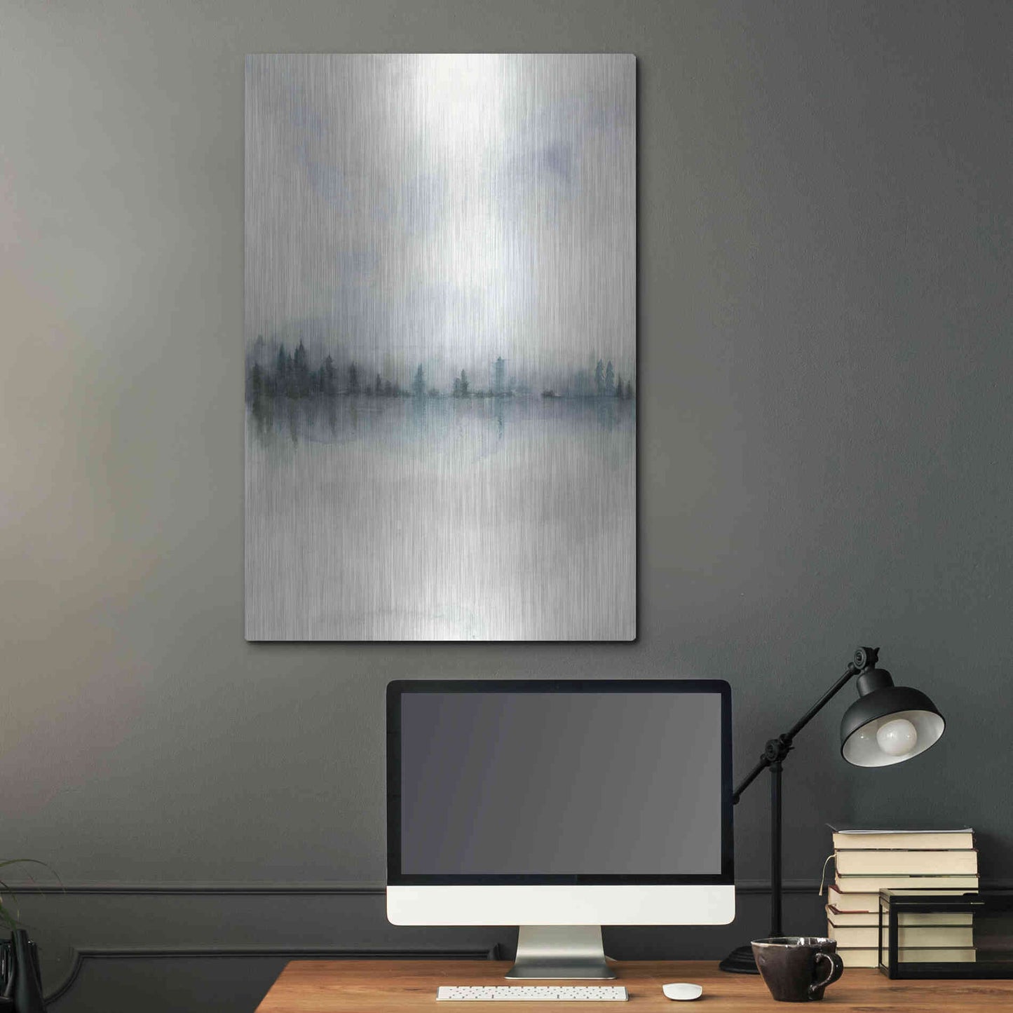 Luxe Metal Art 'Horizon Whisper II' by Grace Popp, Metal Wall Art,24x36