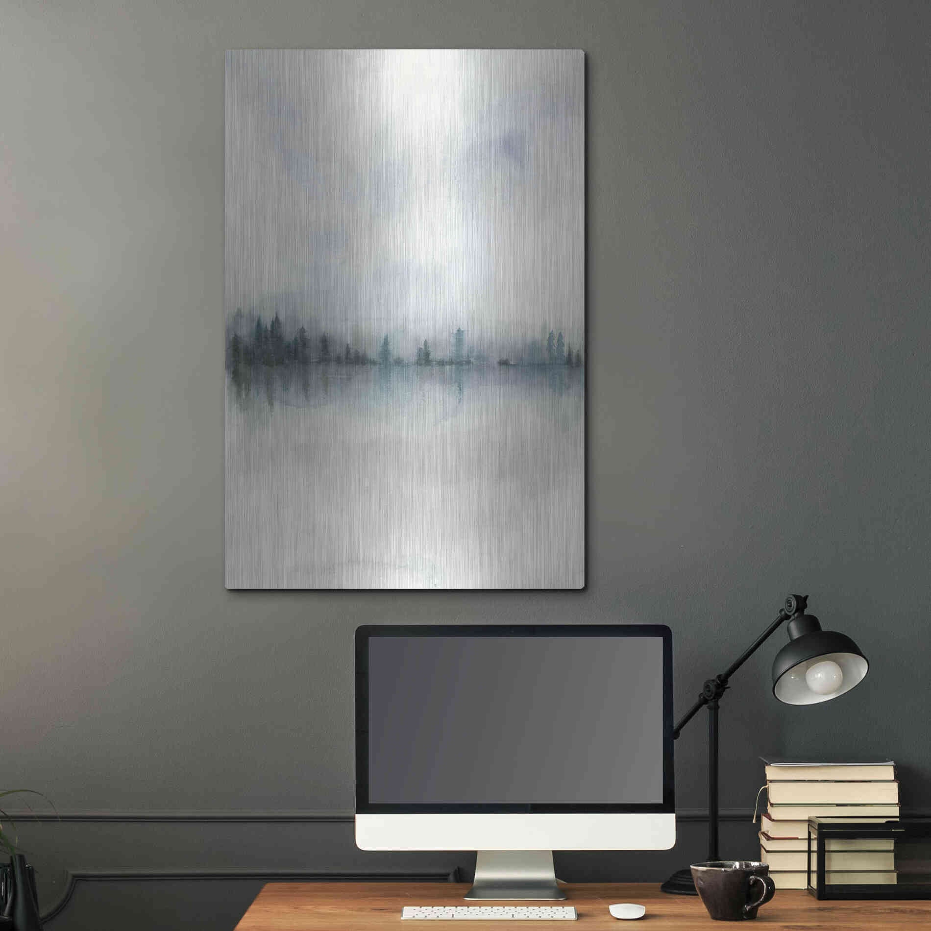 Luxe Metal Art 'Horizon Whisper II' by Grace Popp, Metal Wall Art,24x36