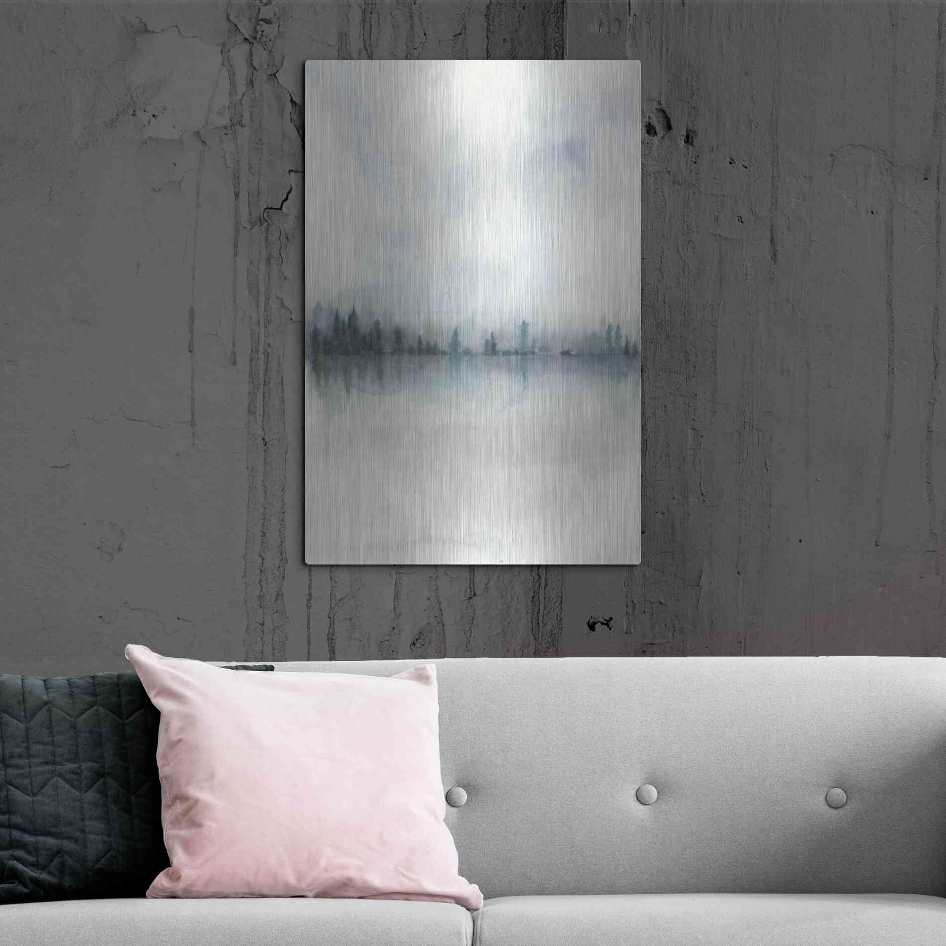 Luxe Metal Art 'Horizon Whisper II' by Grace Popp, Metal Wall Art,24x36