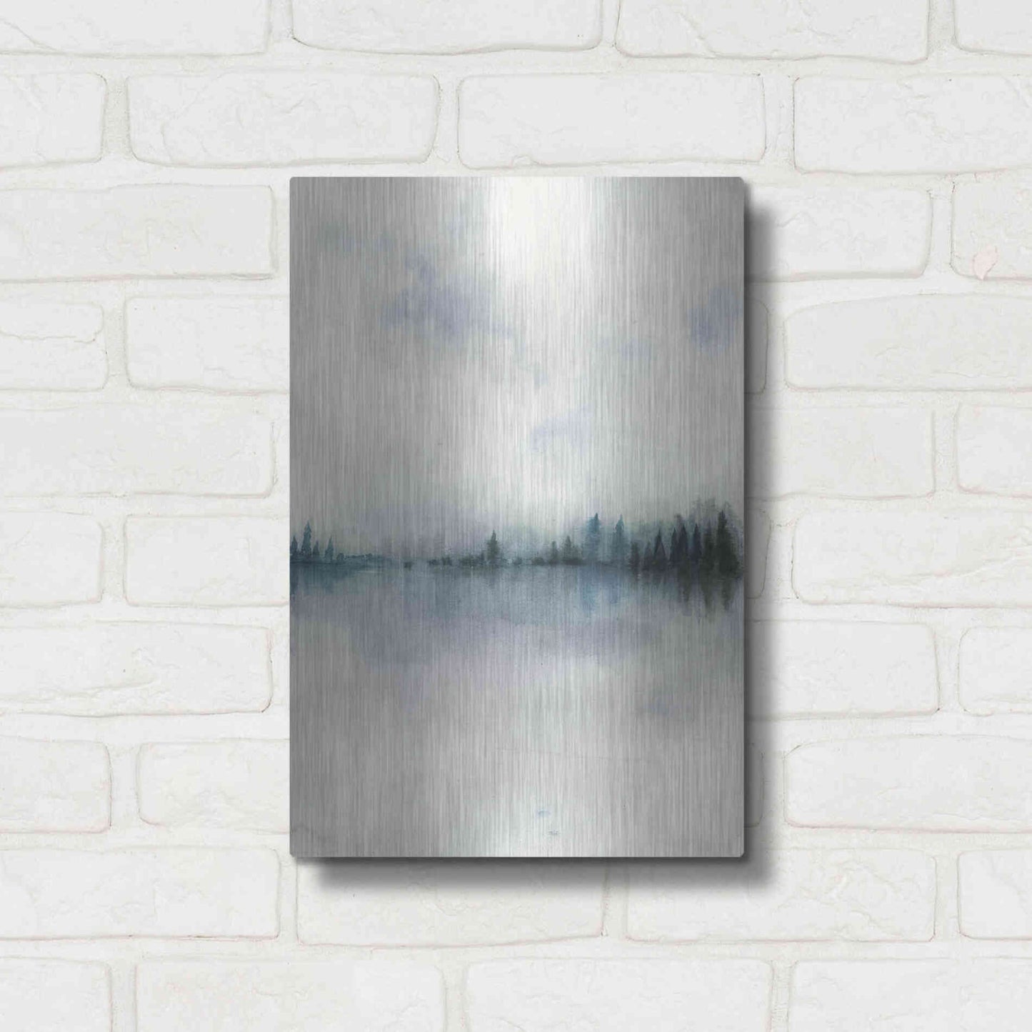 Luxe Metal Art 'Horizon Whisper I' by Grace Popp, Metal Wall Art,12x16