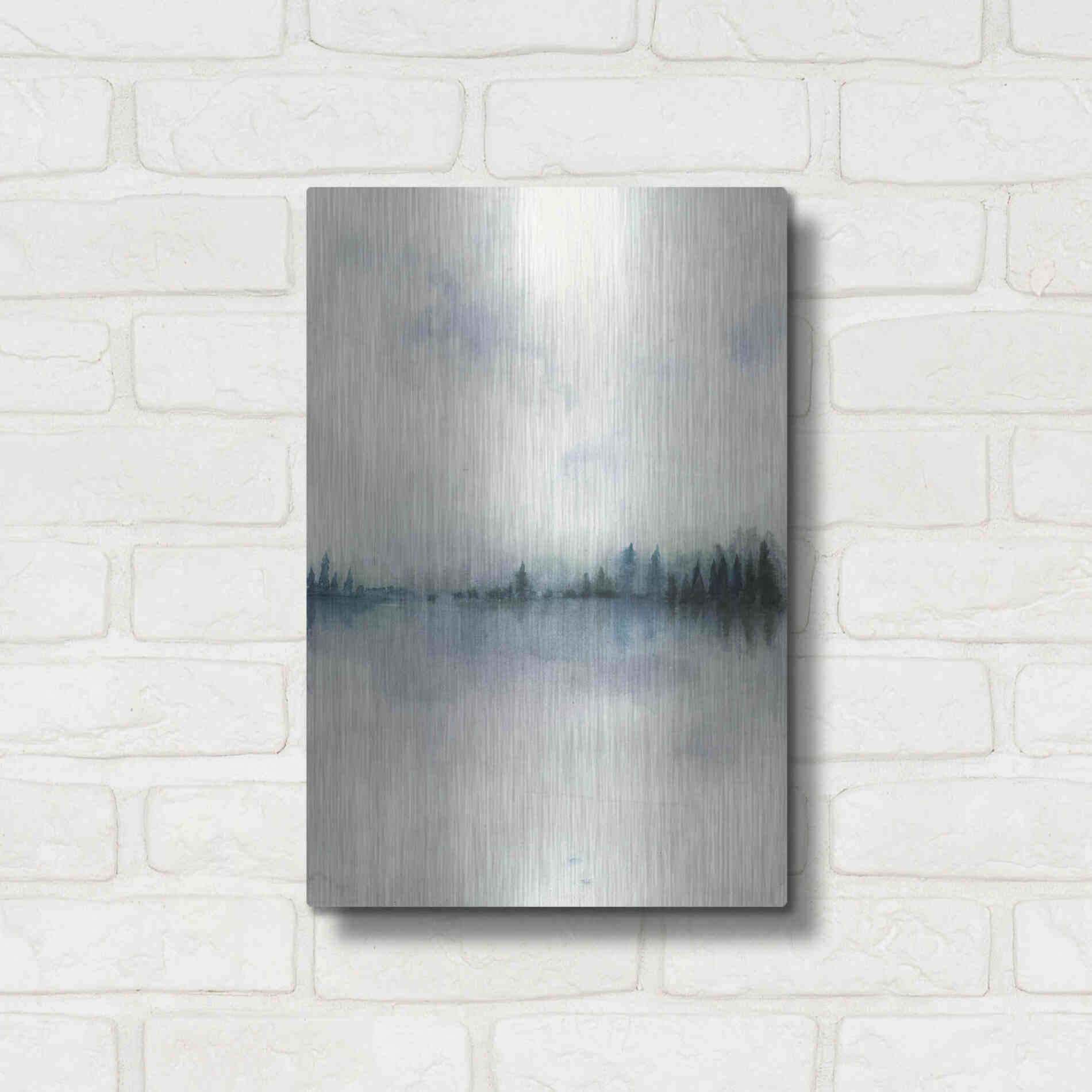 Luxe Metal Art 'Horizon Whisper I' by Grace Popp, Metal Wall Art,12x16