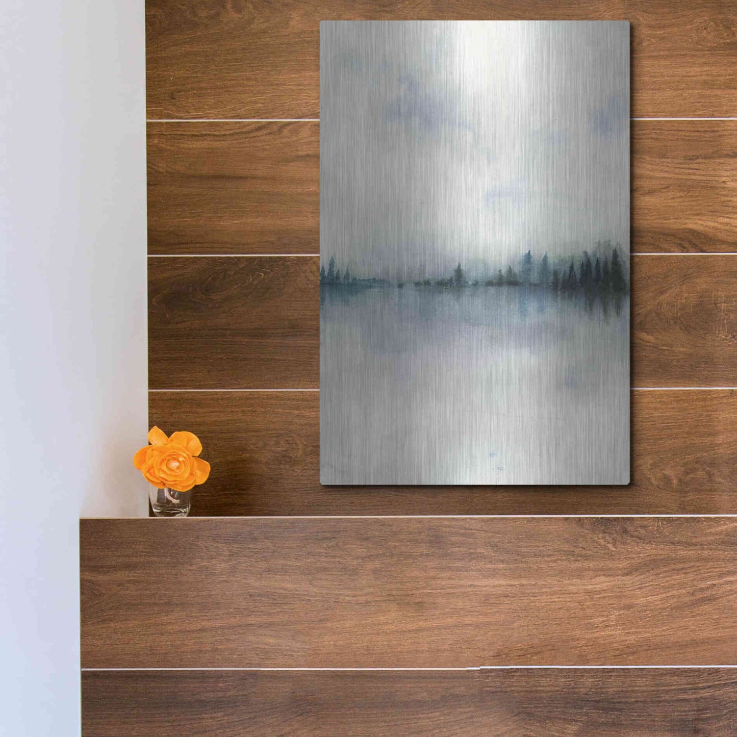 Luxe Metal Art 'Horizon Whisper I' by Grace Popp, Metal Wall Art,12x16