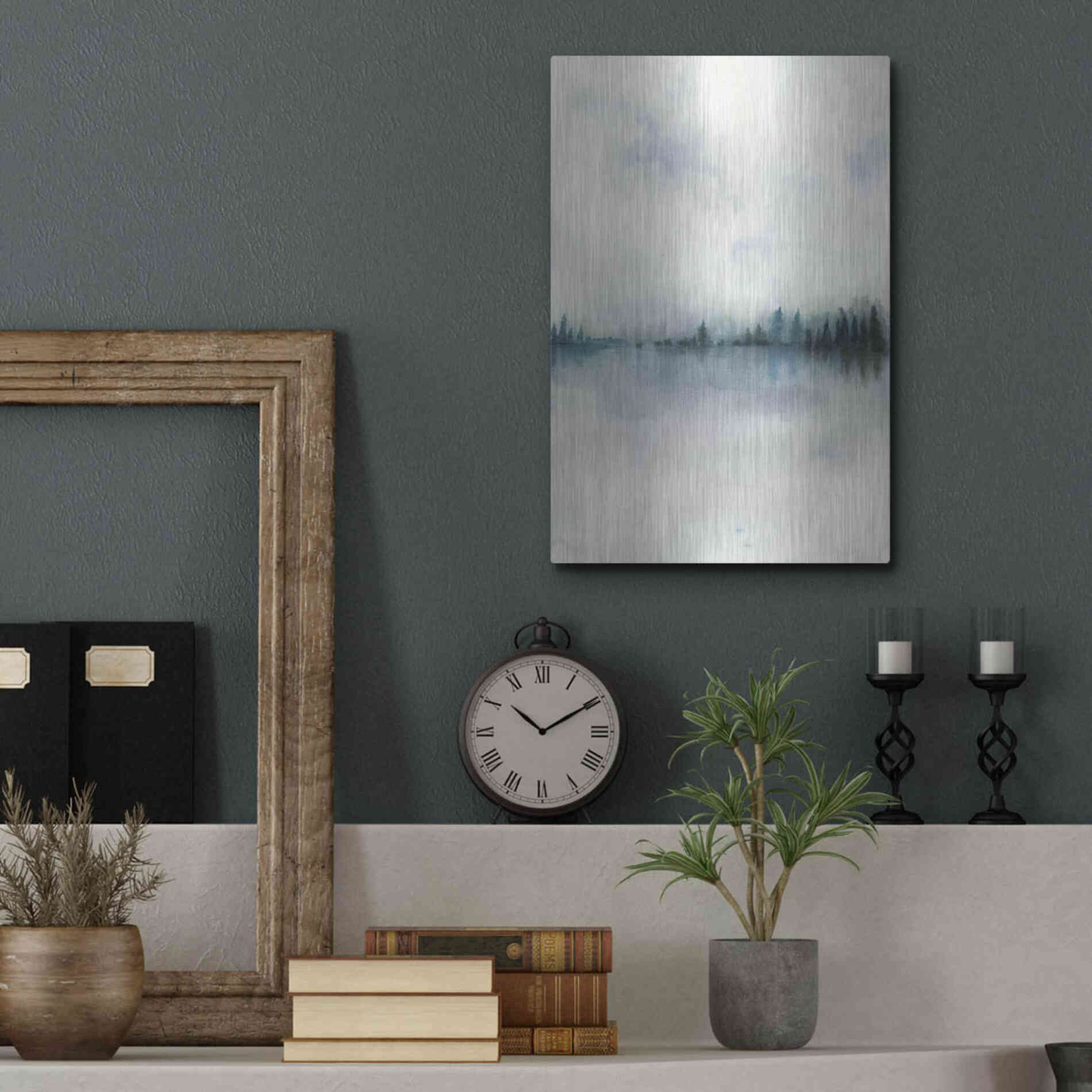 Luxe Metal Art 'Horizon Whisper I' by Grace Popp, Metal Wall Art,12x16