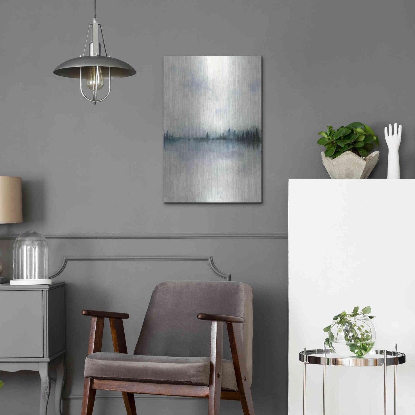 Luxe Metal Art 'Horizon Whisper I' by Grace Popp, Metal Wall Art,16x24