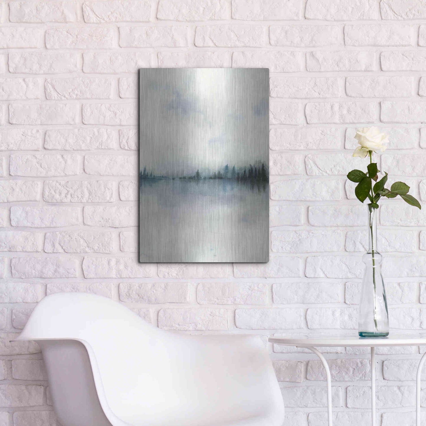 Luxe Metal Art 'Horizon Whisper I' by Grace Popp, Metal Wall Art,16x24