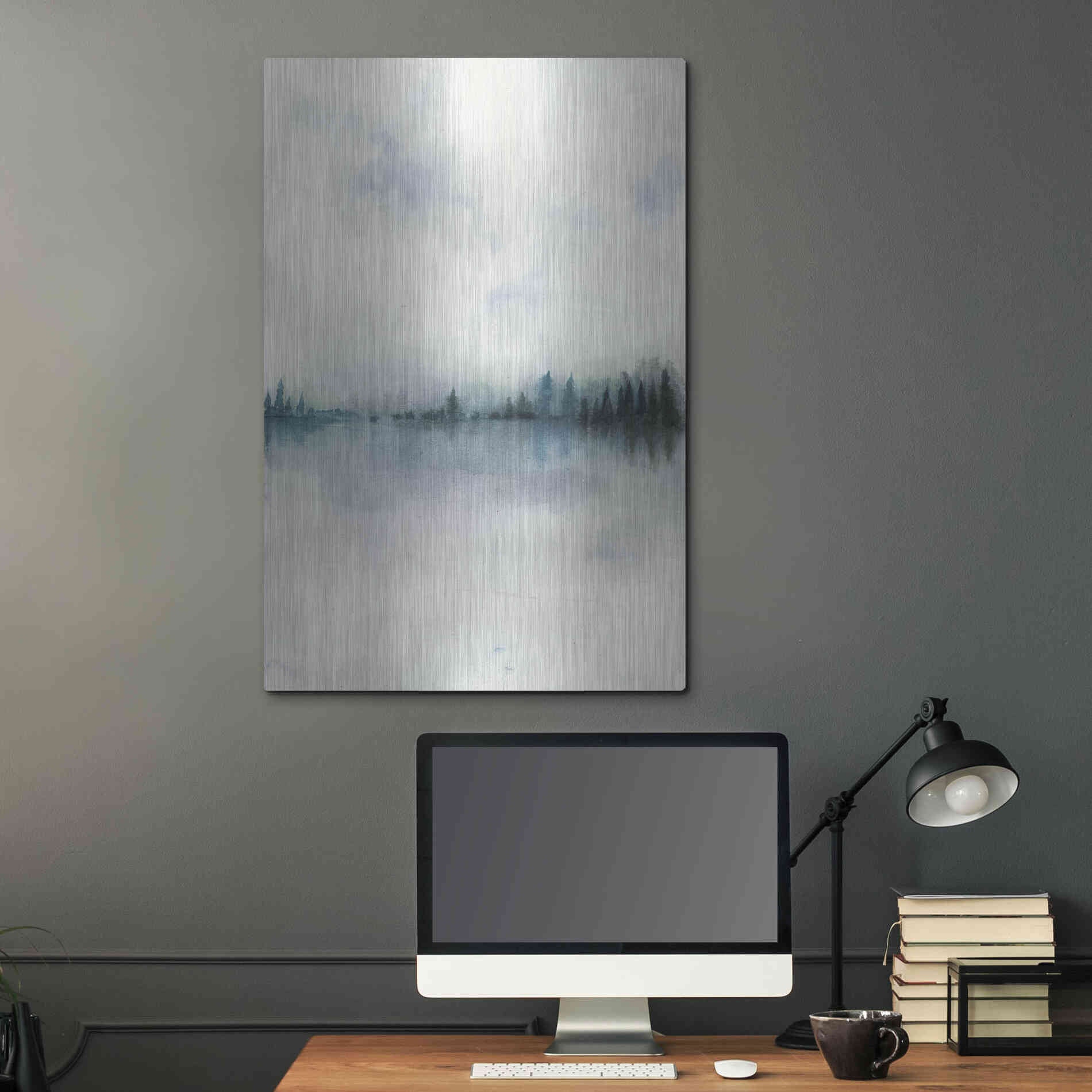 Luxe Metal Art 'Horizon Whisper I' by Grace Popp, Metal Wall Art,24x36
