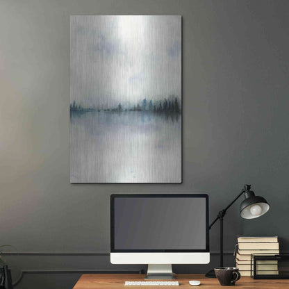 Luxe Metal Art 'Horizon Whisper I' by Grace Popp, Metal Wall Art,24x36