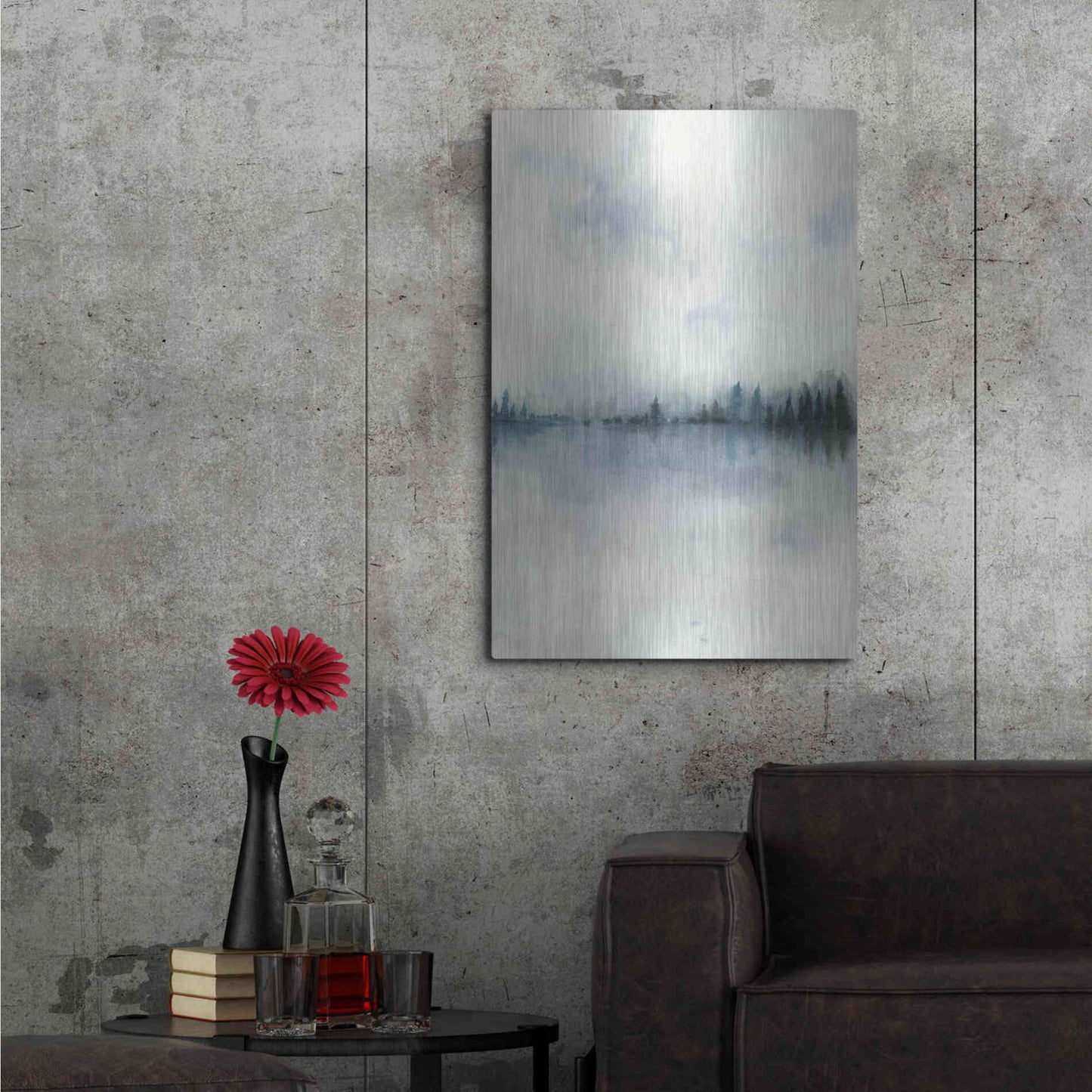 Luxe Metal Art 'Horizon Whisper I' by Grace Popp, Metal Wall Art,24x36