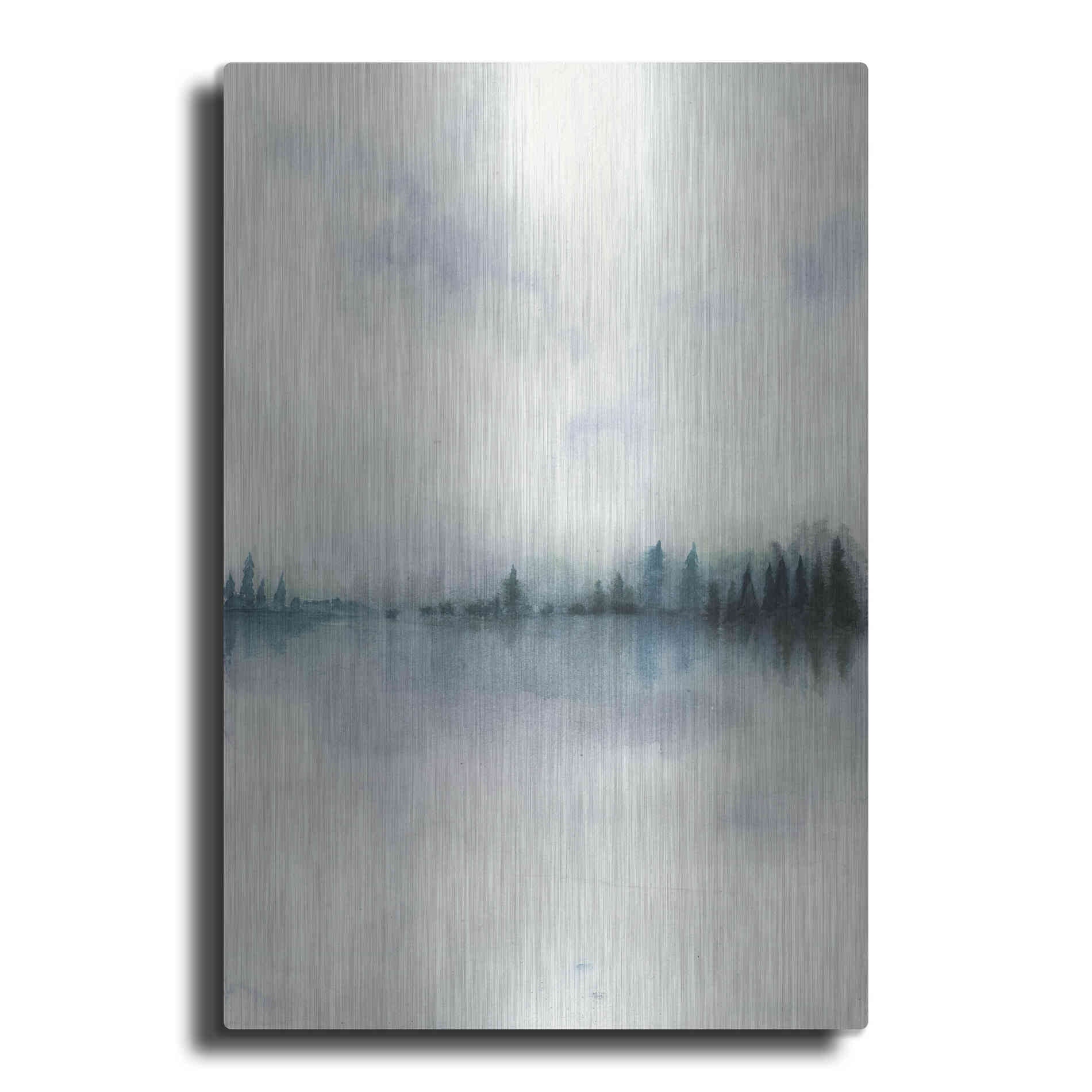 Luxe Metal Art 'Horizon Whisper I' by Grace Popp, Metal Wall Art