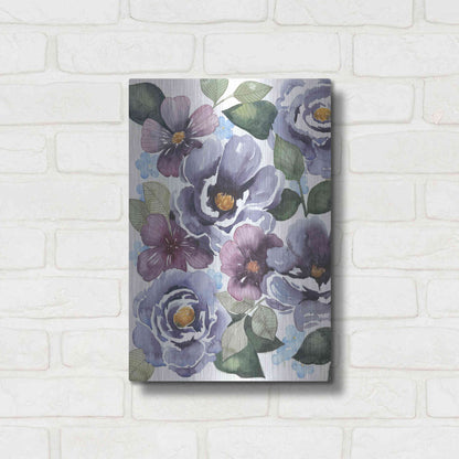 Luxe Metal Art 'Dancing Peonies I' by Grace Popp, Metal Wall Art,12x16